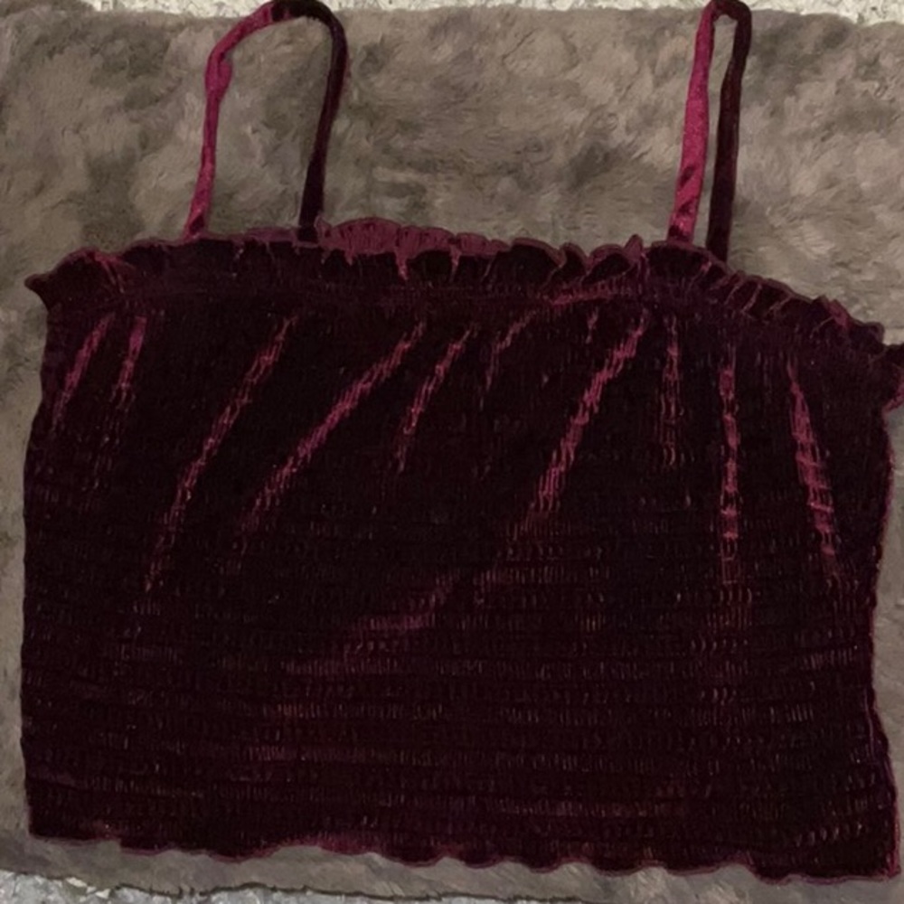 WILD FABLE VELVET CROPPED CAMI SIZE L
